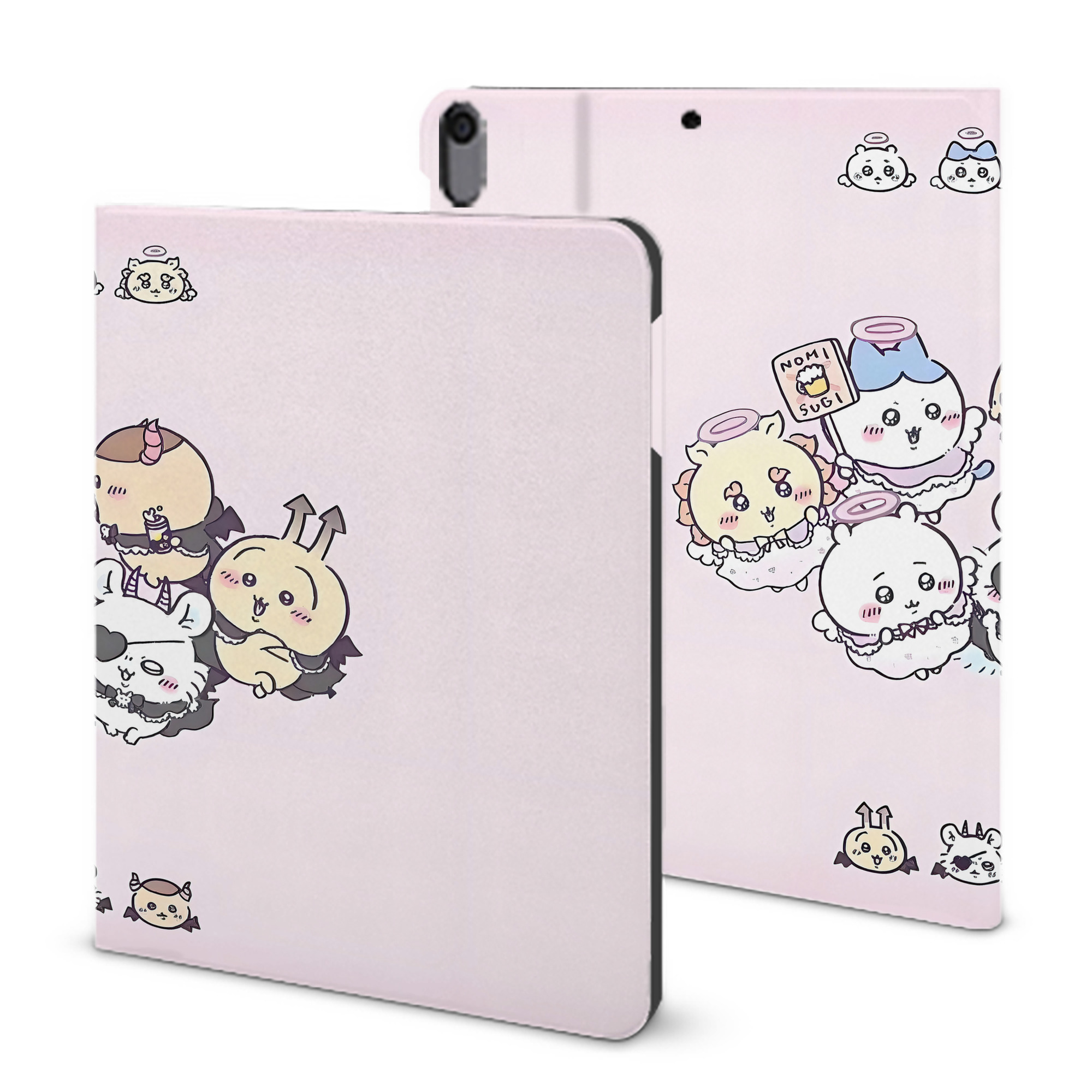 （画像用） ちいかわ Chii-kawa IPad ケース ブック型 PUレザー TPU 耐衝撃 軽量 薄型 ペン収納なし 全面保護 IPad 各モデル対応